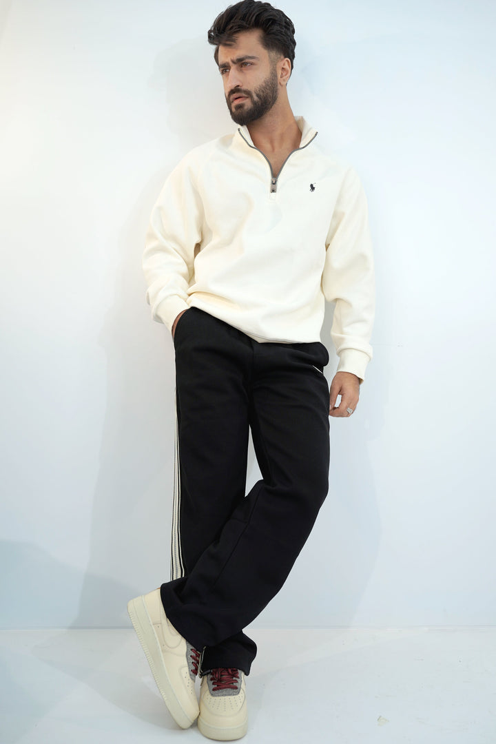 RL White Zip Sweatshirt SS-3303 SPLAYD