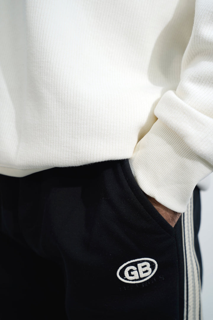 RL White Zip Sweatshirt SS-3303 SPLAYD