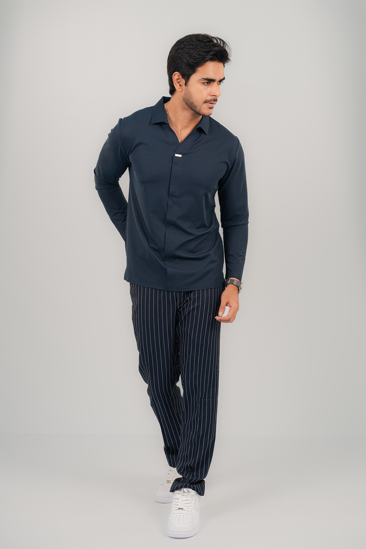 Snazzy Blue Full Sleeve Polo PS-2044 SPLAYD