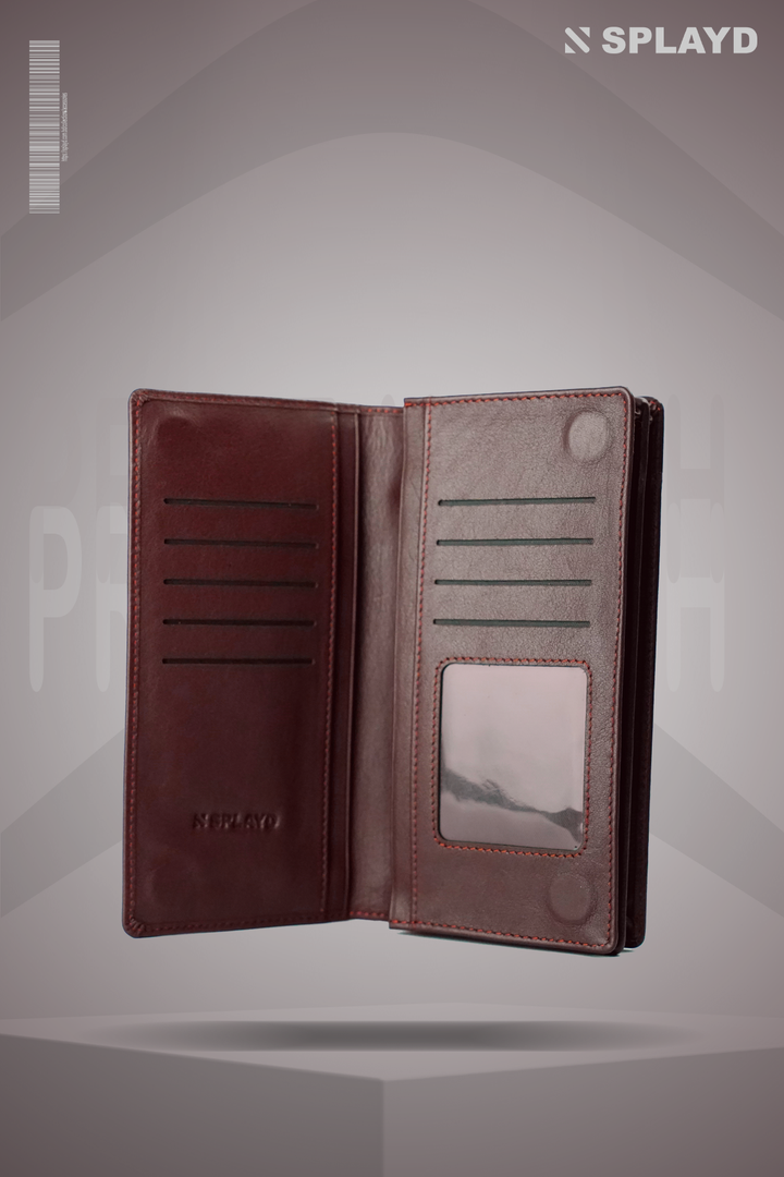 Brown Leather Purse PW-00113 SPLAYD