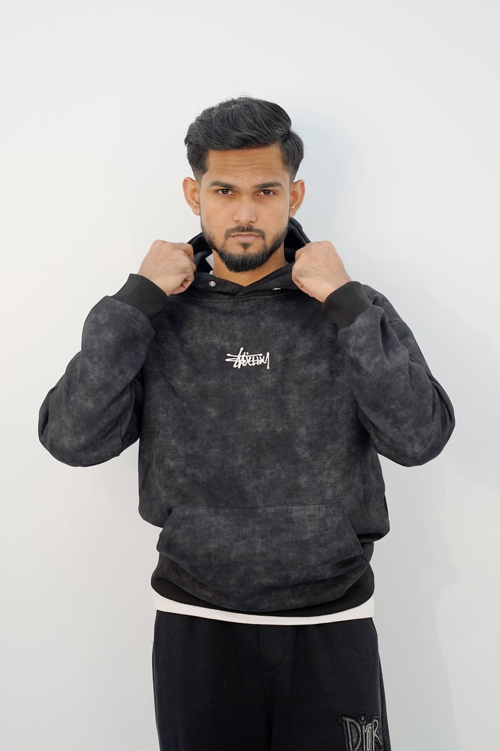 Stussy Black Huddie HD-3205 SPLAYD