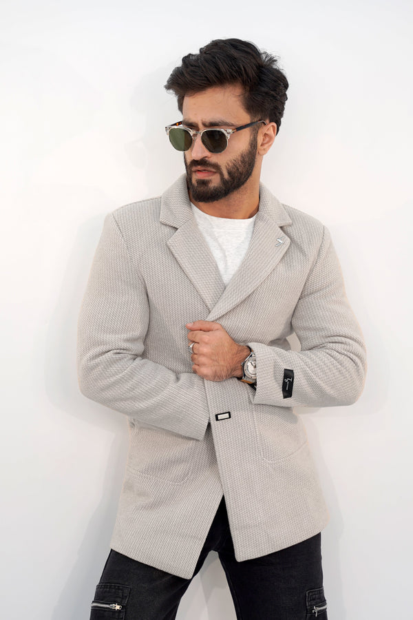 Stylish Off-White Long Coat LC-3025 SPLAYD