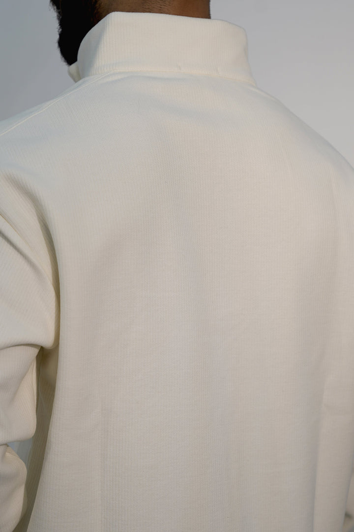 Vintage White Zip Sweatshirt SS-3301 SPLAYD