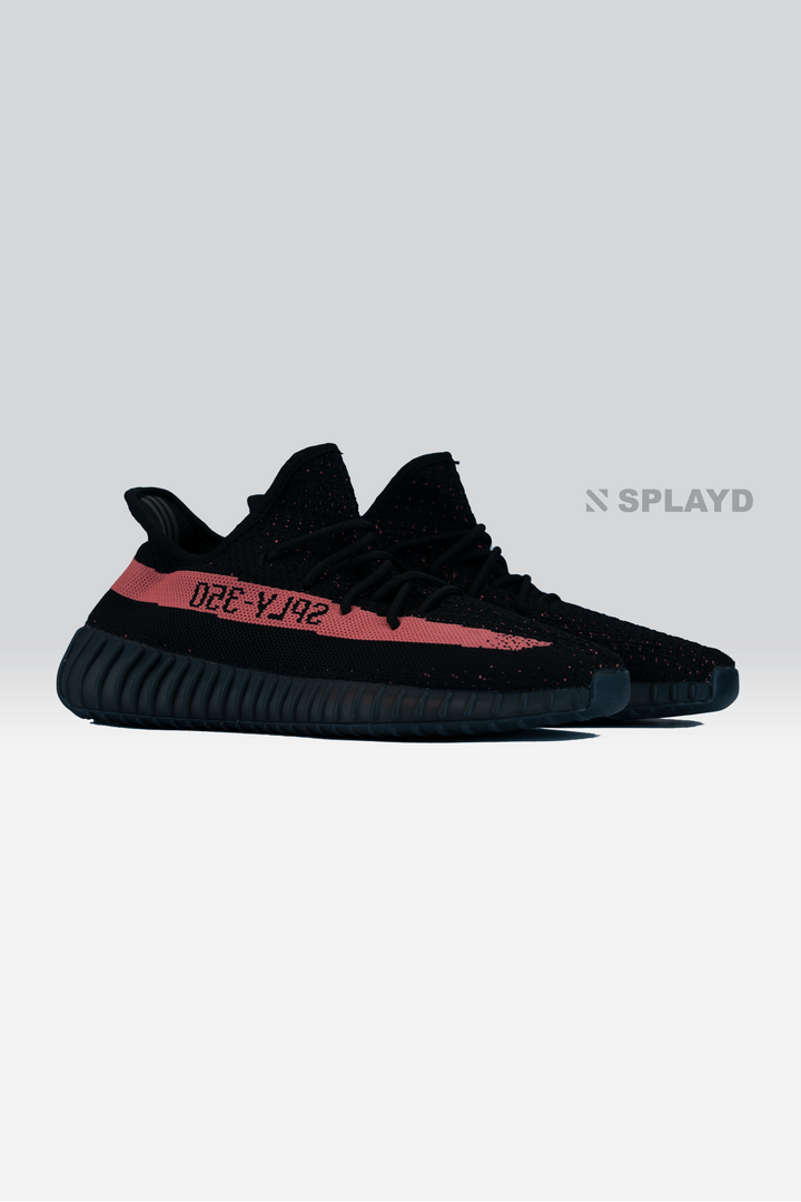 Yezzy 350 V2 Core Red Black 1:1 SPLAYD