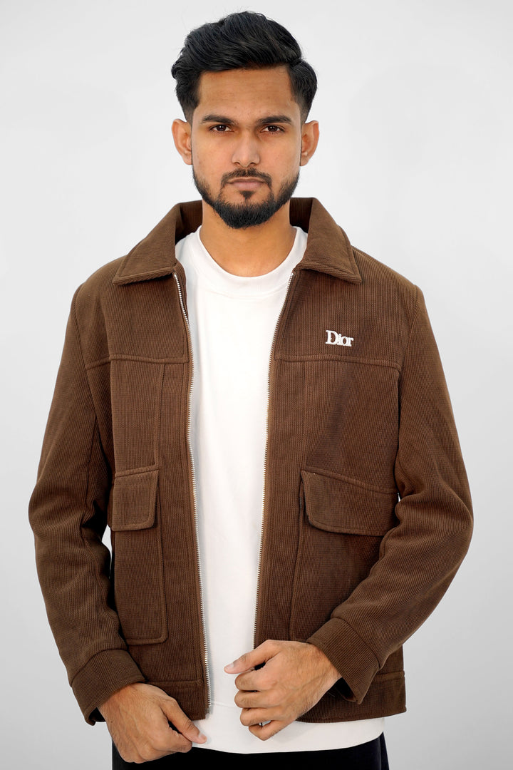 Zipper Dior Brown Jacket ZJ-3005 SPLAYD