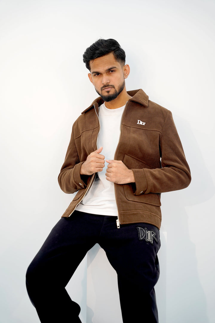 Zipper Dior Brown Jacket ZJ-3005 SPLAYD