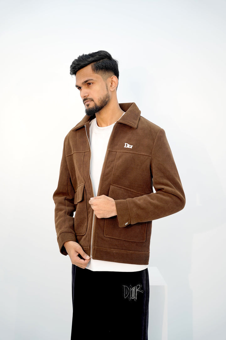 Zipper Dior Brown Jacket ZJ-3005 SPLAYD