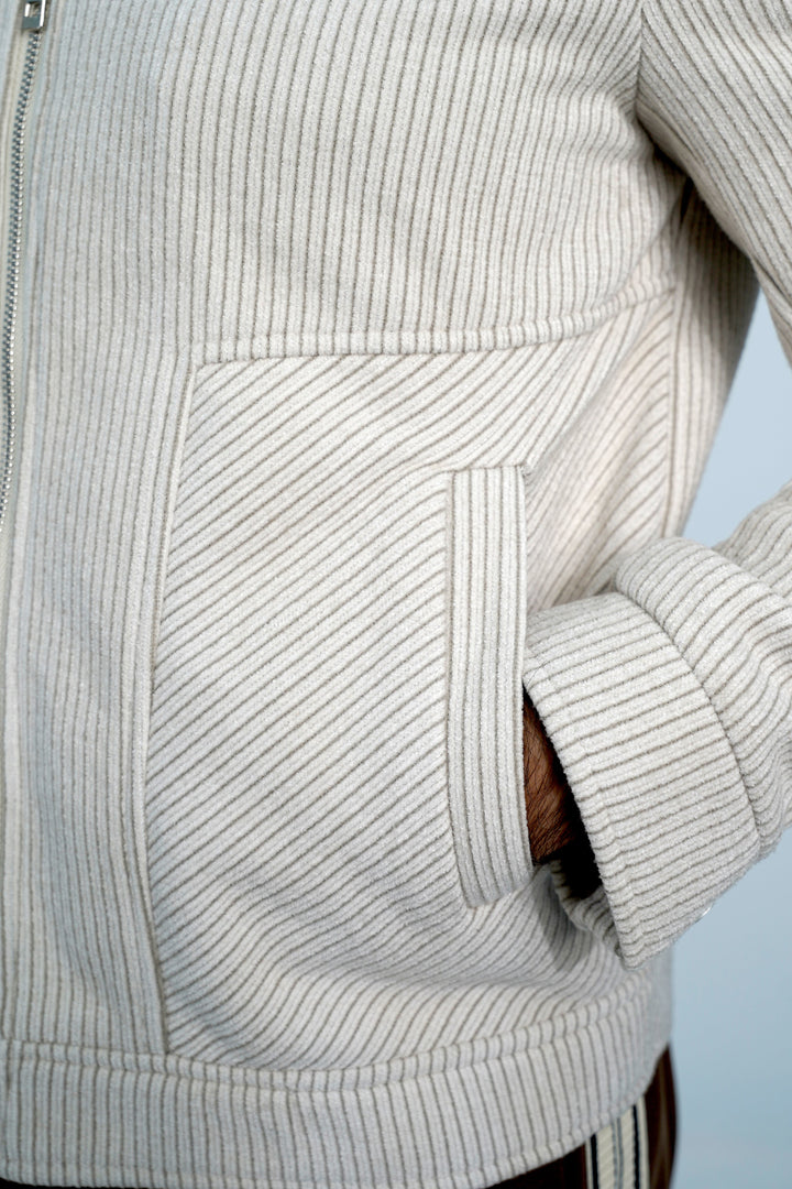 Zipper Near White Jacket ZJ-3002 SPLAYD