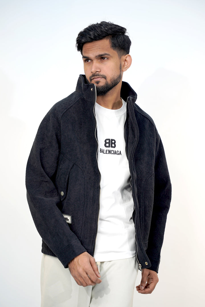 Zipper Pven Black Jacket ZJ-3078 SPLAYD