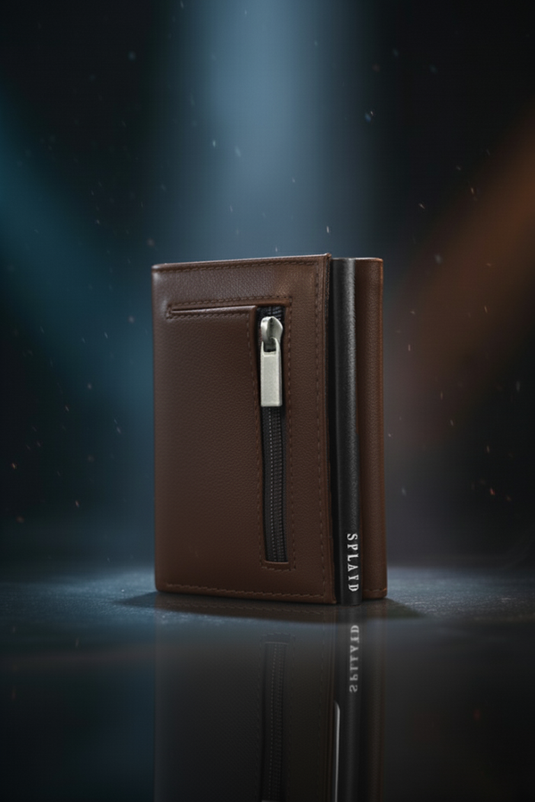 Pop Up Brown Leather Wallet PW-00131 SPLAYD